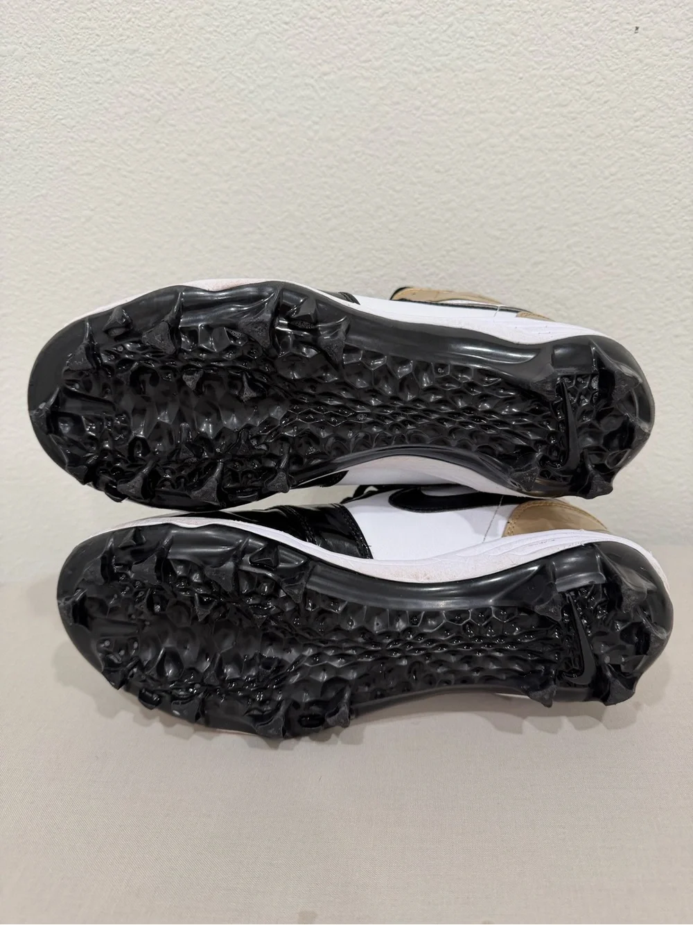 Jordan Kids Black White Gold Football cleats